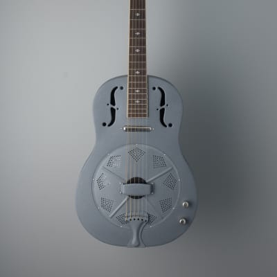 Gold Tone GRE-G: Paul Beard Metal Body Resonator Guitar with Pickup Grey image 1