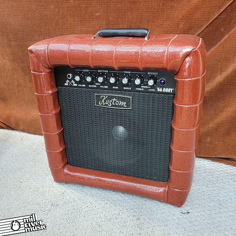 Kustom '66 Dart Solid State Guitar Practice Amplifier Red Sparkle Used