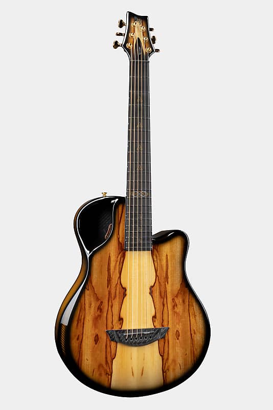 Emerald X7 Carbon Fiber Parlor Travel Guitar Reverb