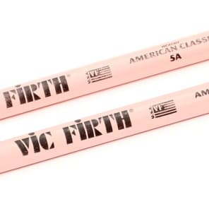 Vic Firth American Classic Drumsticks - 5A - Wood Tip - Pink image 3