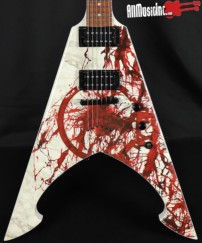 Dean Michael Amott Tyrant X Splatter Flying V Electric Guitar *B