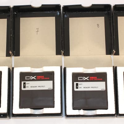 Buy used 4-Yamaha DX RAM Data Cartridges ROM Card • DX1, DX5, DX7 Synthesizers • Boxes