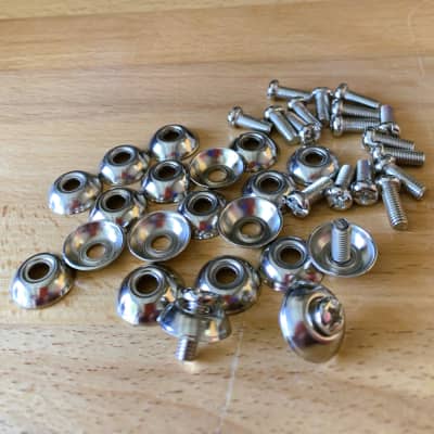 Metal Snare Drum Shell M5 Mounting Screws w/ Cup Washers for Lugs, Snare Strainer and Butt Plates - Set of 20 image 3