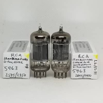 RCA 5963 D-Foil Getter Black Plate Well Matched Pair (3.3