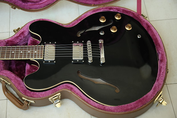 Burny RSA-65 Black w/ Hard Case (ES-335 Dot copy) | Reverb