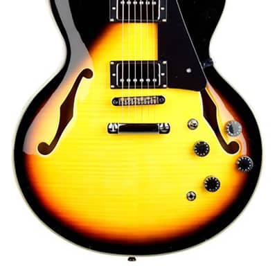 Strinberg  Like Gibson 335 Electric Guitar Vintage Sunburst Jazz Guitar SH96-VS Made in Brazil image 1