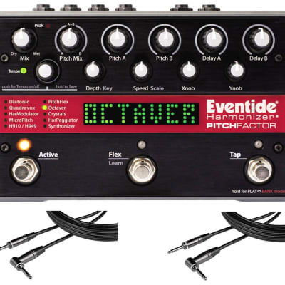Eventide PitchFactor + 2x Gator 20' RA Instrument Cable for sale