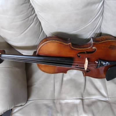 Vintage Violin with Beautiful Inlays, 4/4 c1880 image 4