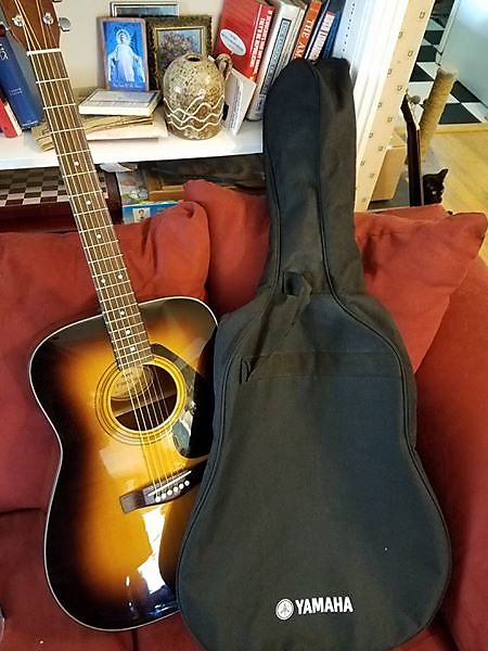 Yamaha F-38PJTBS Dreadnought Acoustic Guitar With Yamaha Gig