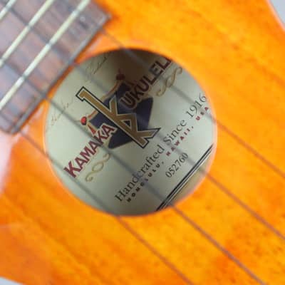kamaka hf1 hawaiian koa soprano ukulele  2005 resotored in ecellect condition with case image 7