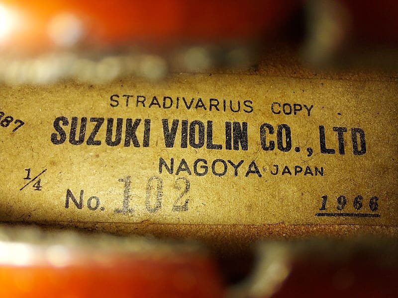 SUZUKI スズキ バイオリン N.o102 1966 4/4 スズキ 特シリーズ No.1 4/4 バイオリン 1966 – シロップ