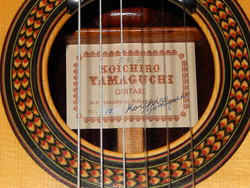 販売注文KOICHIRO YAMAGUCHI GUITARE No.15 55.3/クラシックギター/弦器/6弦/ハードケース付き 本体