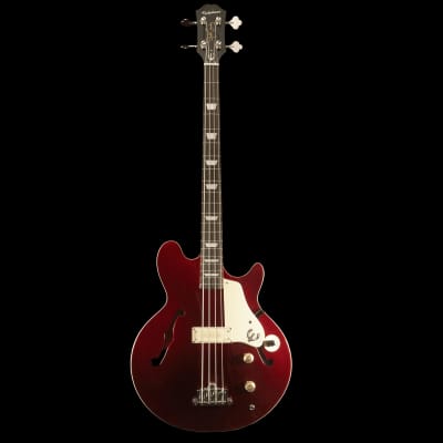 Epiphone Jack Casady Signature Semi Hollow Bass Guitar (Sparkling Burgundy) image 3