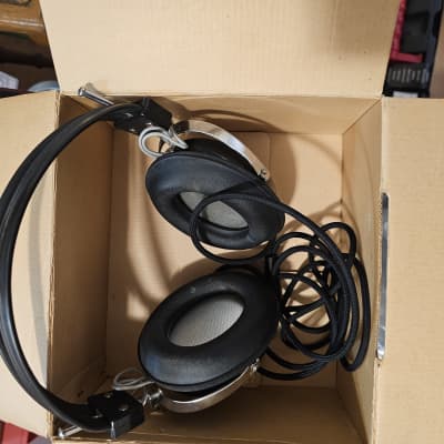 Immaculate Condition! Sony DR-5A Vintage Headphones c. 1968 with original box- Steel image 4