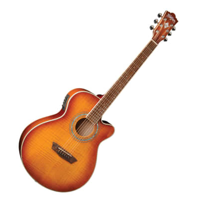 Washburn EA15ITB-A Festive Series Mini Jumbo Cutaway A/E Guitar for sale
