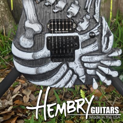 HEMBRY Skull and Bones guitar for George Lynch mom fans for sale