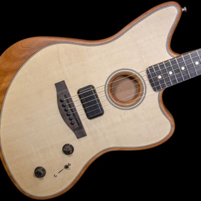 Fender American Acoustasonic Jazzmaster Acoustic/Electric Guitar 2022 Natural w/ Gig Bag for sale