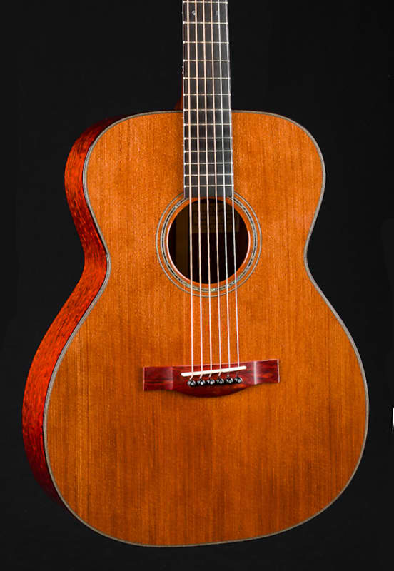 Santa Cruz OM Rare Figured Pernambuco and Fort Ross Chapel Redwood Custom NEW image 1