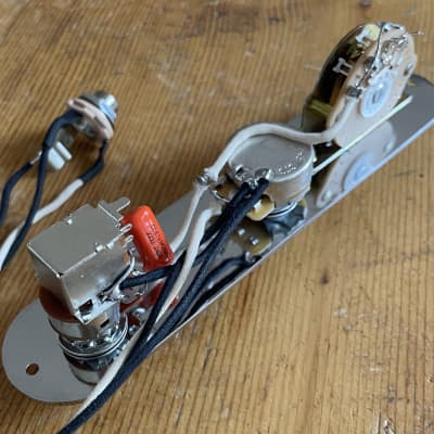 Fender Telecaster Wiring Harness Upgrade 500k CTS/ Bourns Pots PUSH/PULL Coil Split .022 Orange Drop Cap Oak Grigsby Switch PLATE/KNOBS image 8