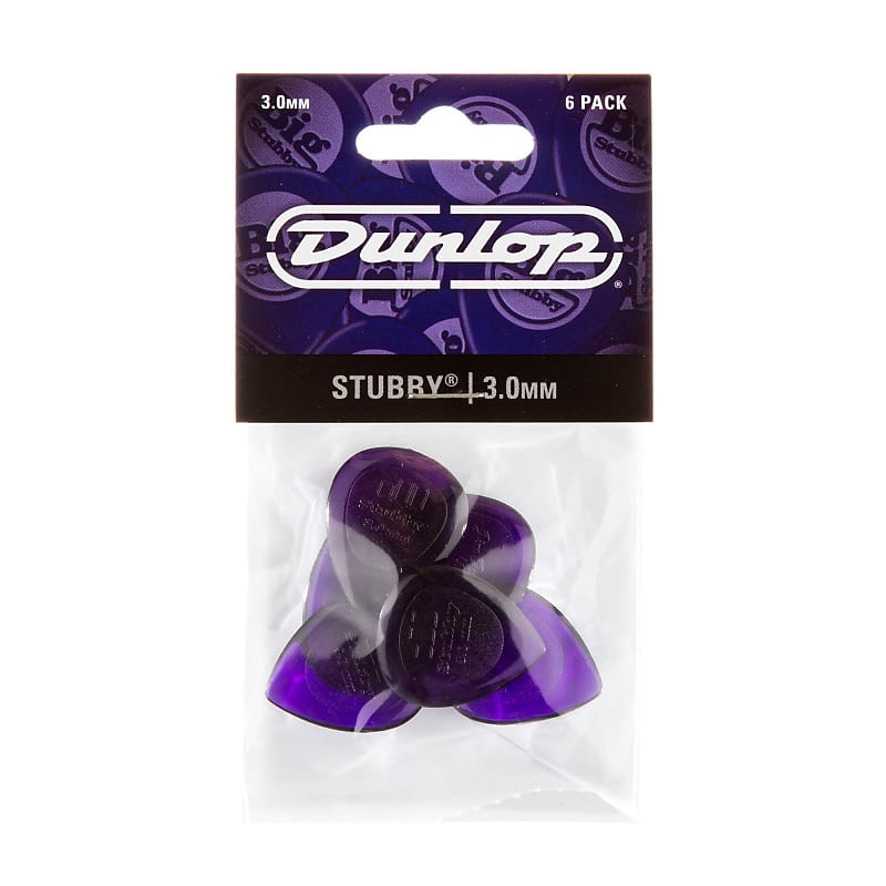 Dunlop 3.0 Blue Stubby Jazz Picks 6 Pack image 1