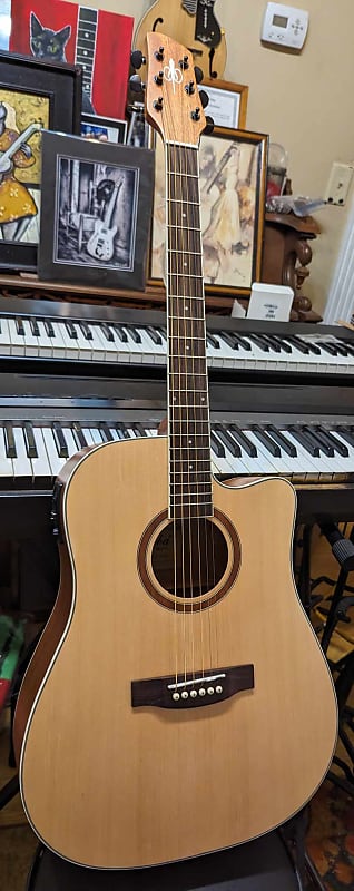 Alba by Corbin SDG313CE Acoustic Electric Dreadnought Guitar With Cutaway image 1