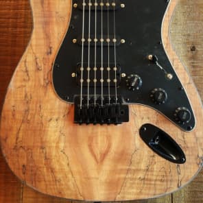 Custom Build Spalted Maple ST Tribute - Buck Naked Series image 11
