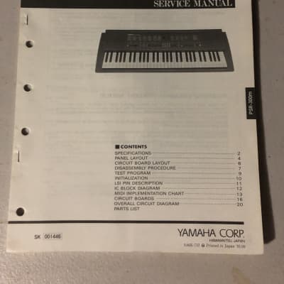 Yamaha  PSR-300M Portatone Service Manual 1991
