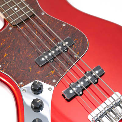 2012 Tokai Jazz Sound Electric J Bass - Candy Apple Red - Lefty image 11