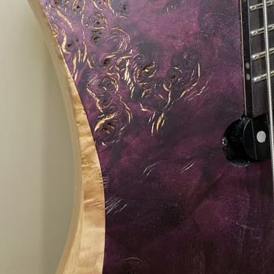 Badstroke Guitars Leyak 7 (2022) - Purple, Poplar burl top image 6