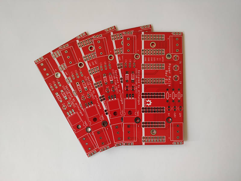 Eurorack Power Rail Rev2 (PCB only, 4 pcs) image 1