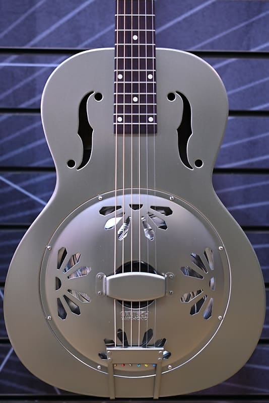 Gretsch Roots Collection G9201 Honey Dipper Shed Roof Brass Body Resonator Guitar image 1