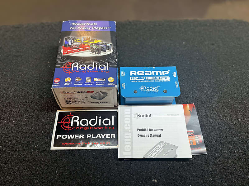 Radial Engineering Pro Guitar Reamp RMP Blue w/ Box, Manual, & Sticker image 1