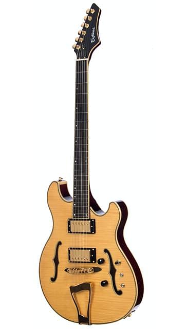 Eastwood CLASSIC 6 TA PH Double Cutaway Design Compact Fully Hollow 6-String Electric Guitar w/Hardshell Case image 1
