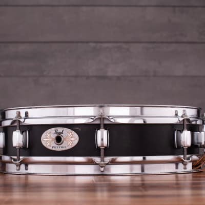 Pearl 13 X 3 Steel Piccolo Snare Drum, Black Lacquer (Pre Loved) image 2