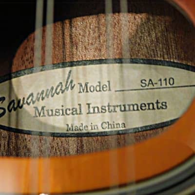 Savannah SA-110  Oval Hole Acoustic A Style Mandolin Natural image 9