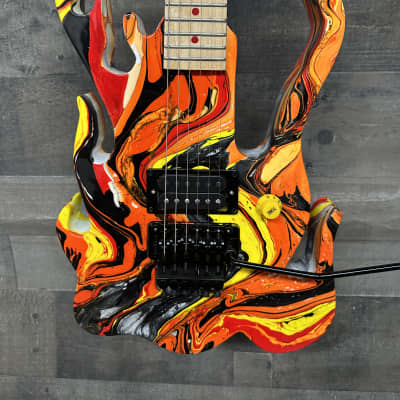 Funk guitars Flame swirl guitar with case! Brand New 2023 for sale