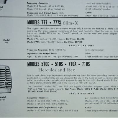 Vintage RARE 1950's Shure 510AS controlled reluctance microphone High Z PROP 410 710A image 2