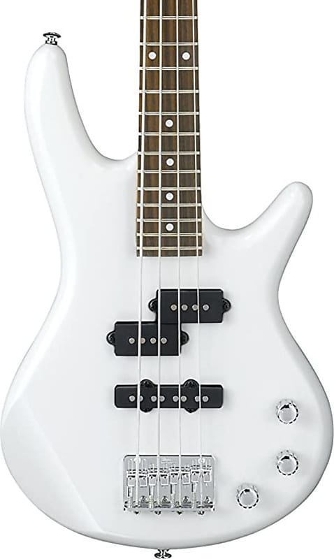 Ibanez Gsrm20 Mikro Compact 4 String Bass Guitar Pearl White Reverb