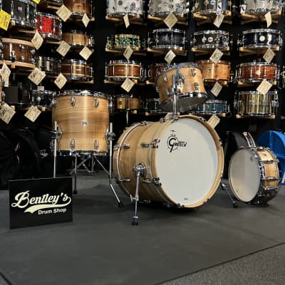 Limited Edition Gretsch Brooklyn Series 12/14/20" Drum Kit Set in Exotic Figured Ash w/ Matching 14" Snare Drum image 1
