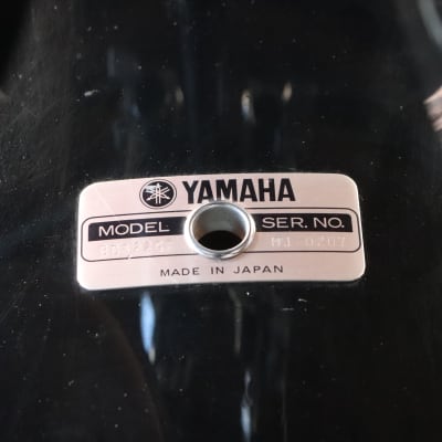 Yamaha 5pc Tour Concert Tom Drum Kit Set Black 22/15/14/13/12" Vintage 1980's MIJ image 13