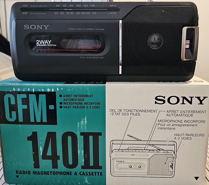 Sony CFM-140 III Radio Cassette Recorder in Original Packaging