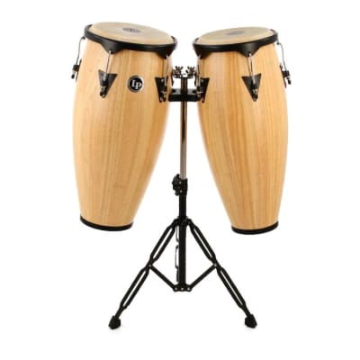 Latin Percussion City Series Conga Set with Stand (Natural Gloss) image 2