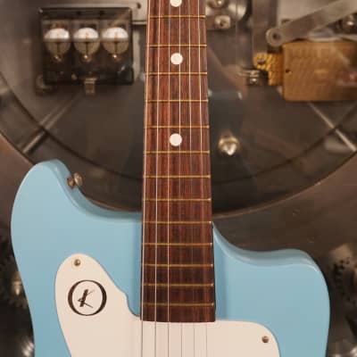 Kay Vanguard 60s - Light Blue Electric Guitar w/ Chipboard Case image 3