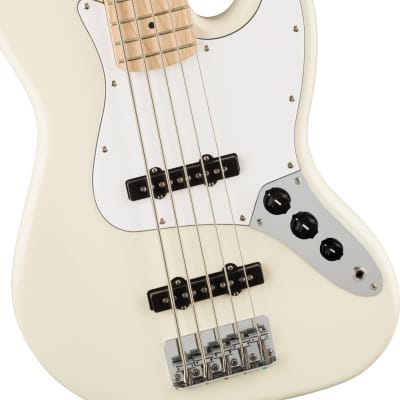 Squier Affinity Series™ Jazz Bass® V, Maple Fingerboard, White Pickguard, Olympic White-CYKF23000949 image 3