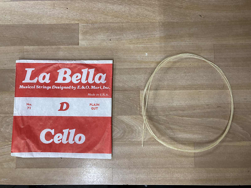 Vintage La Bella Cello D String - Gut String (1) image 1