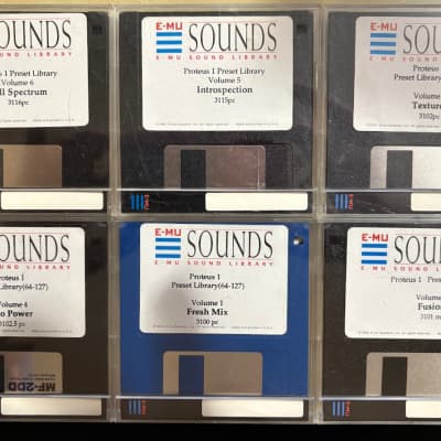 6 EMU PROTEUS/1 POP ROCK SOUND LIBRARY PRESETS volumes 1,2,3,4,5,6