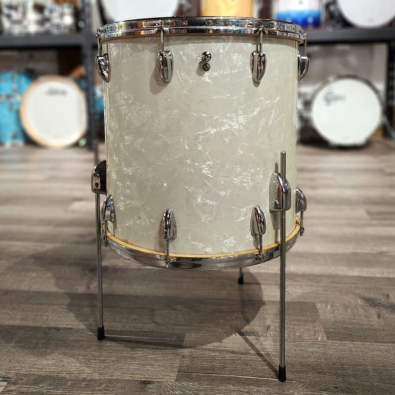 Used Vintage Slingerland 60s Floor Tom 16x16 Marine Pearl Reverb