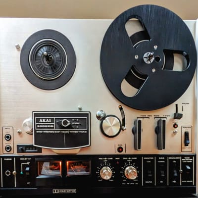 Akai X-1810 Reel to Reel + 8 Track Player Recorder, On Board Speakers, Dust  Cover, Take Up Reel, Top Line, Works, Original 1973