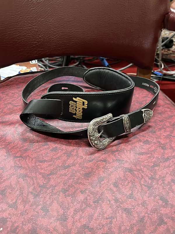 Levys Gibson usa pm23w leather guitar strap belt buckle style Reverb