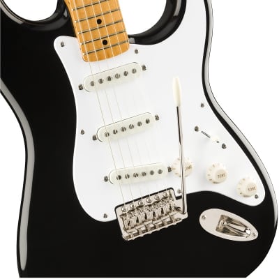 Squier Classic Vibe '50s Stratocaster Electric Guitar Maple FB, Black image 4